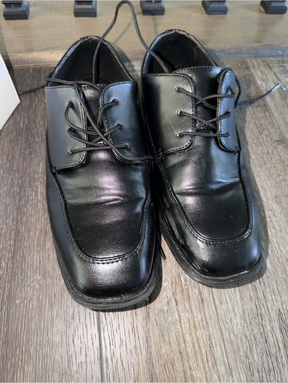 Sonoma Black Leather Lace-Up Oxfords